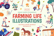 Farming Life Illustration Vector, an Object Graphic by 35lab (Thumbnail 1 of 6)