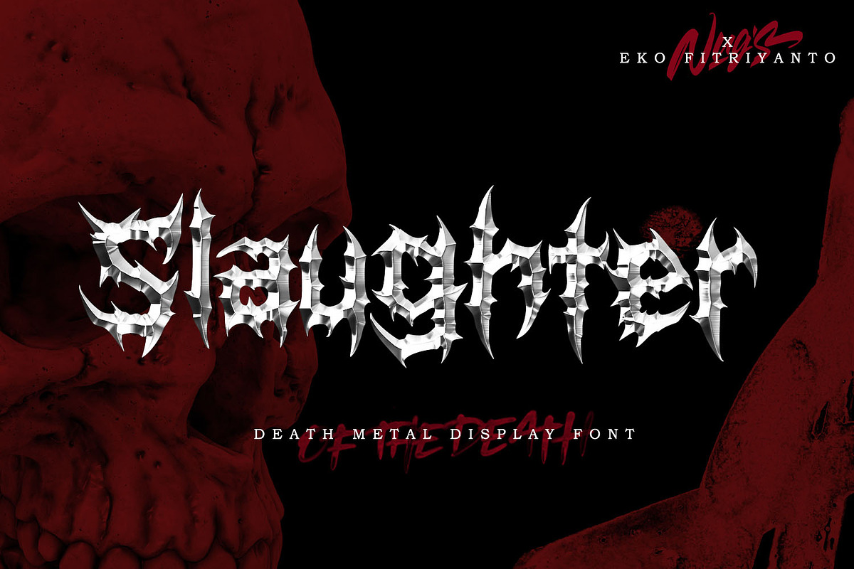 Slaughter, a Font by NUGS (Photo 1 of 6)