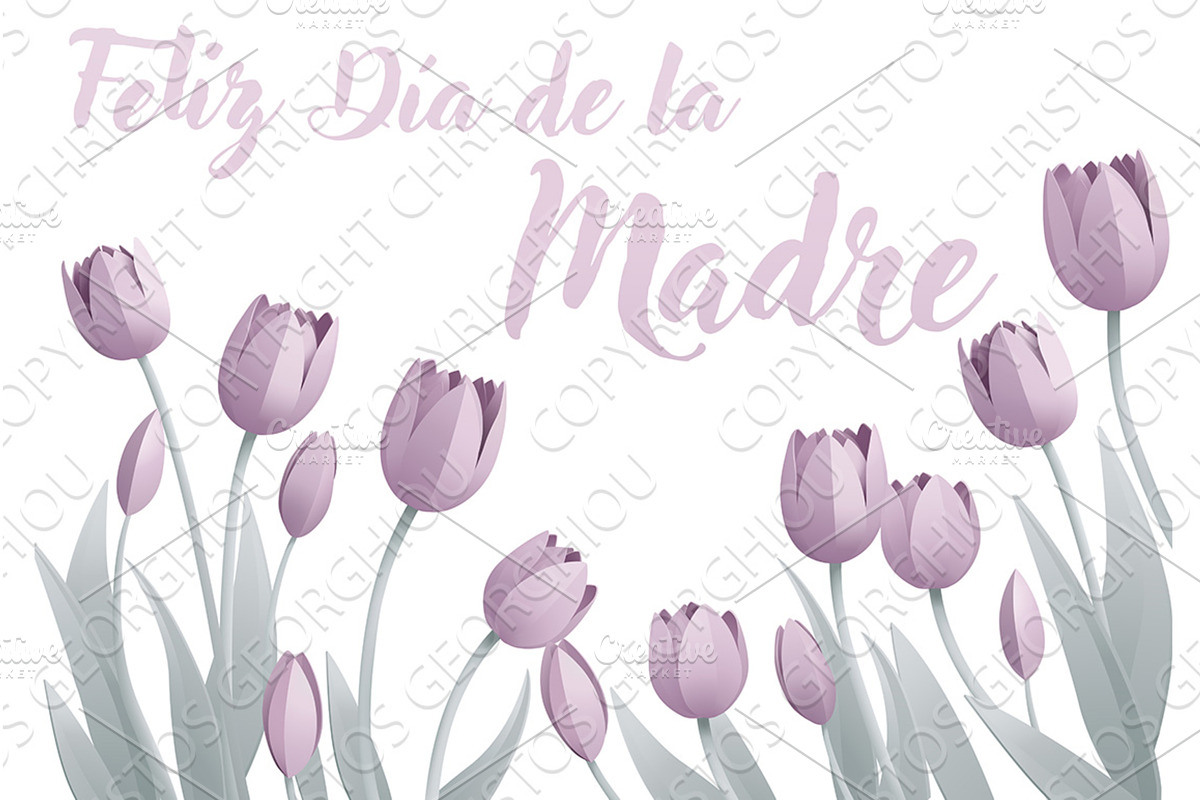Mothers Day Spanish Feliz Dia De La, an Illustration by Christos Georghiou