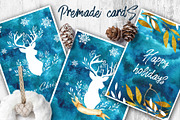 Winter in deep blue. Watercolor, an Object Graphic by Ana-Sakuta (Thumbnail 7 of 16)