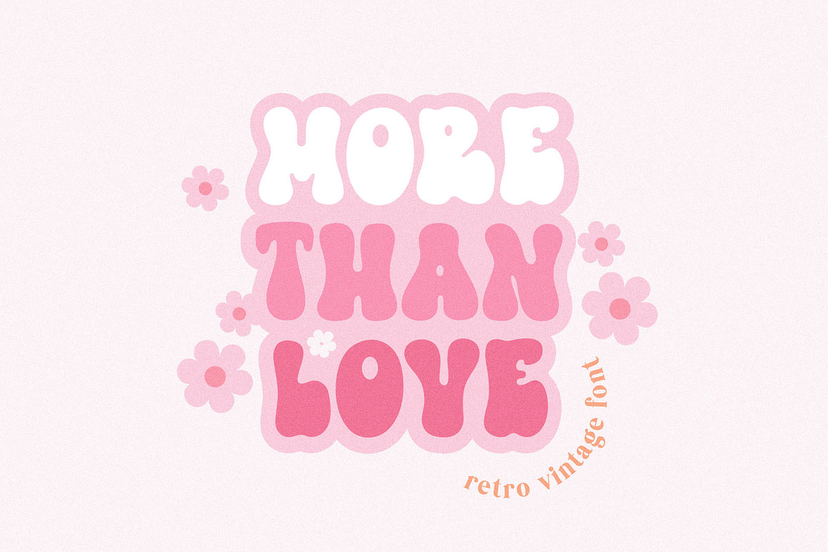 More Than Love Retro Vintage Font, a Handwritten Font by BarcelonaShop (Photo 1 of 19)