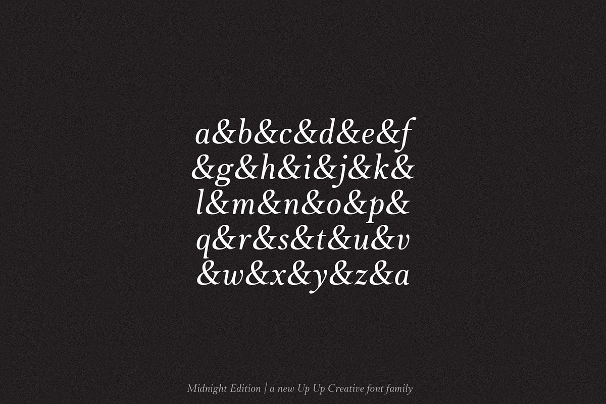 Midnight Edition Complete - 14 Fonts, a Serif Font by Up Up Creative (Photo 7 of 14)