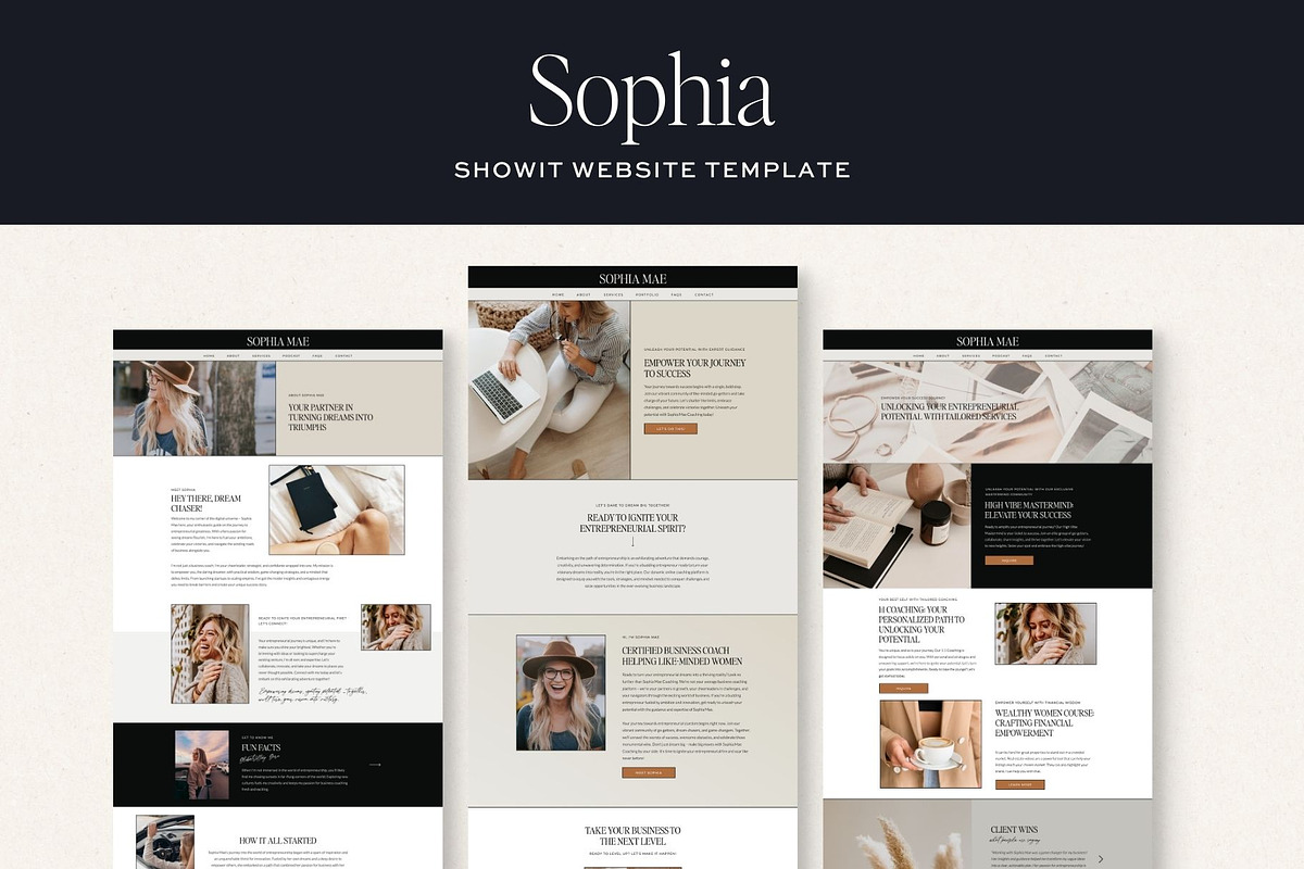 Modern Showit Website Template, a Websites & App Template by Monarch Design Co. (Photo 3 of 9)