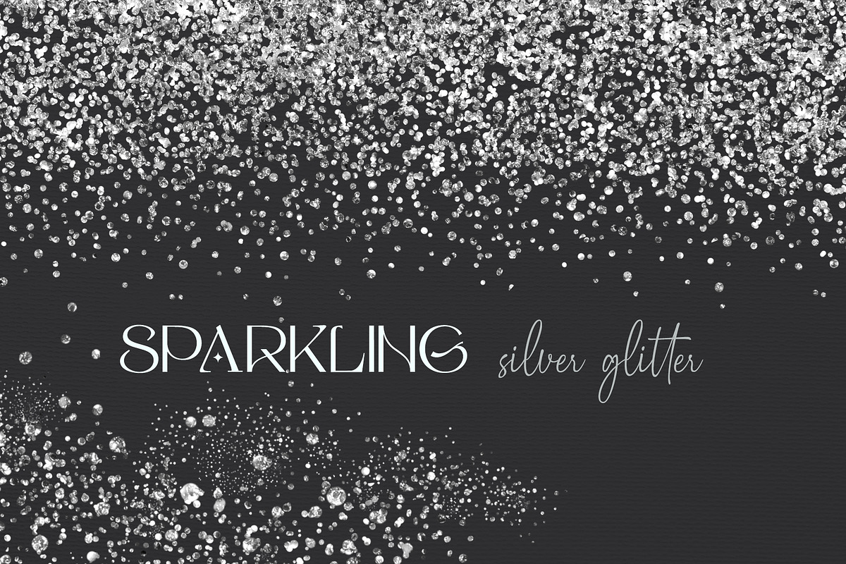Sparkling Silver Glitter Set, an Object Graphic by My Wondercolor (Photo 1 of 4)