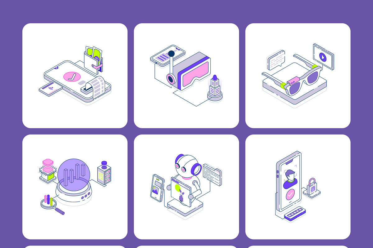 200 Technology and AI Isometric, a Technology Illustration by Vectors Market (Photo 16 of 19)