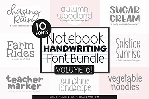 NOTEBOOK HANDWRITING FONT BUNDLE V6