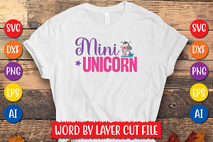 Mini Unicorn Cut File