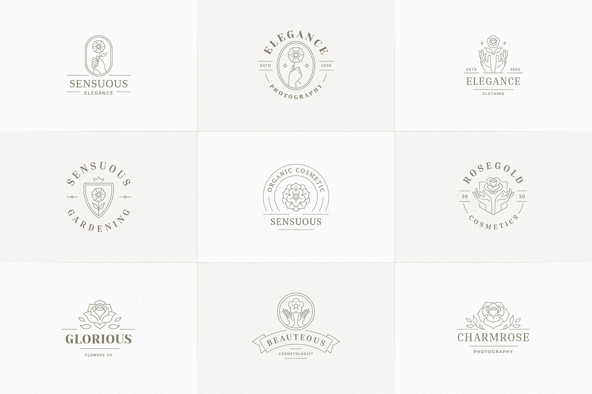 36 Botanical Logo Templates | Canva, a Branding & Logo Template by Vasya Kobelev (Photo 5 of 10)