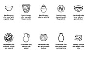 Handmade pottery and ceramic toolkit, an Outline Icon by Nurlan's shop (Thumbnail 2 of 3)
