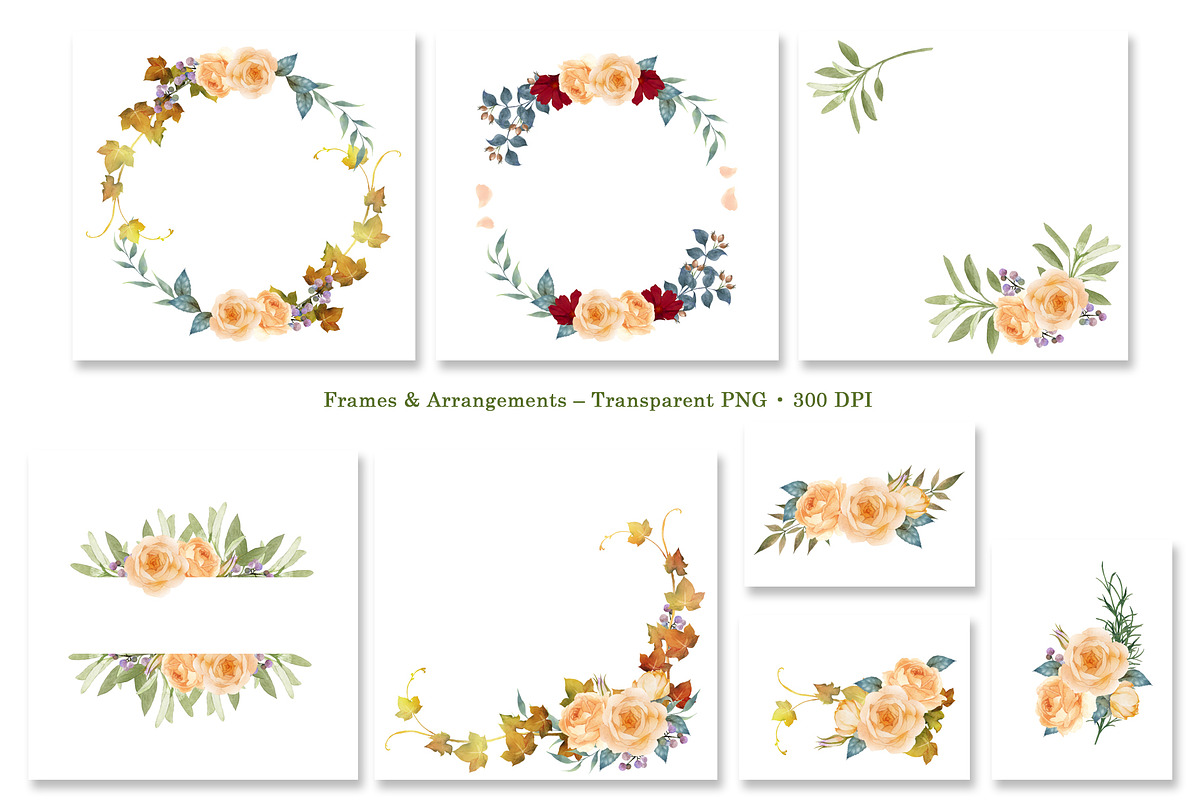 Vintage Rose Watercolor– PNG&PSD, an Illustration by Gallery House (Photo 3 of 5)