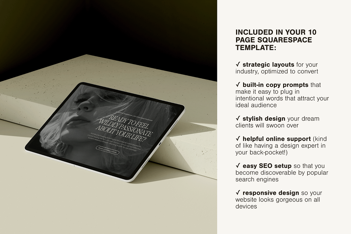 Luxury Squarespace Website Template preview 4