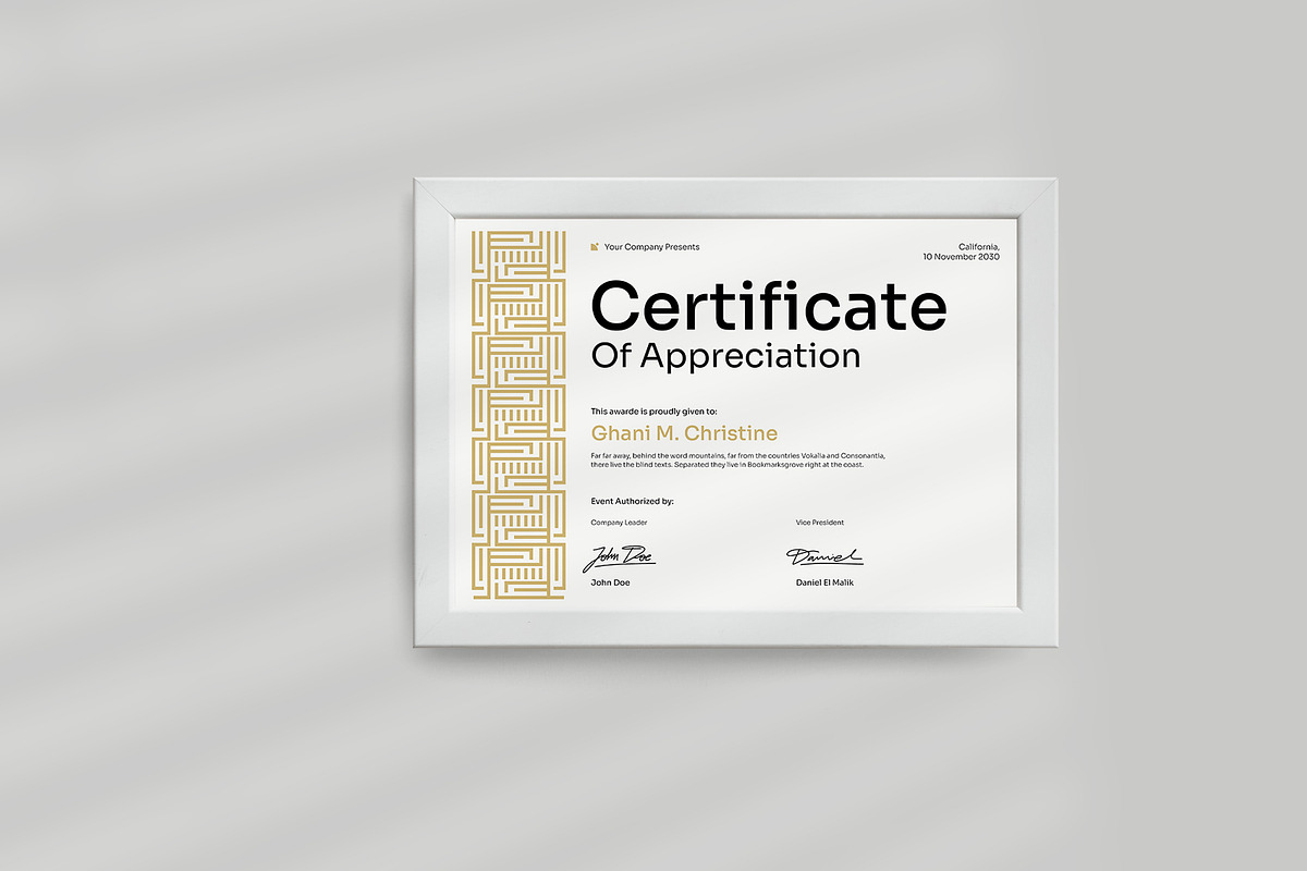 White Corporate Training Certificate, a Stationery Template by Neermana (Photo 2 of 4)