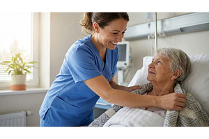 Lady Aids Elderly, a Health & Medical Photo by CREATIVEDEF