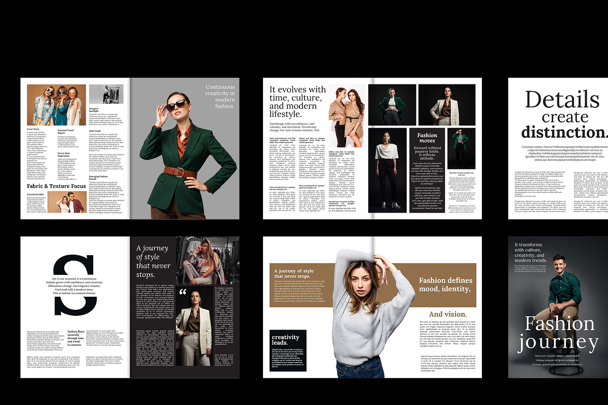 Fashion Magazine Design Template, a Magazine Template by Shajib Shikder (Photo 5 of 7)
