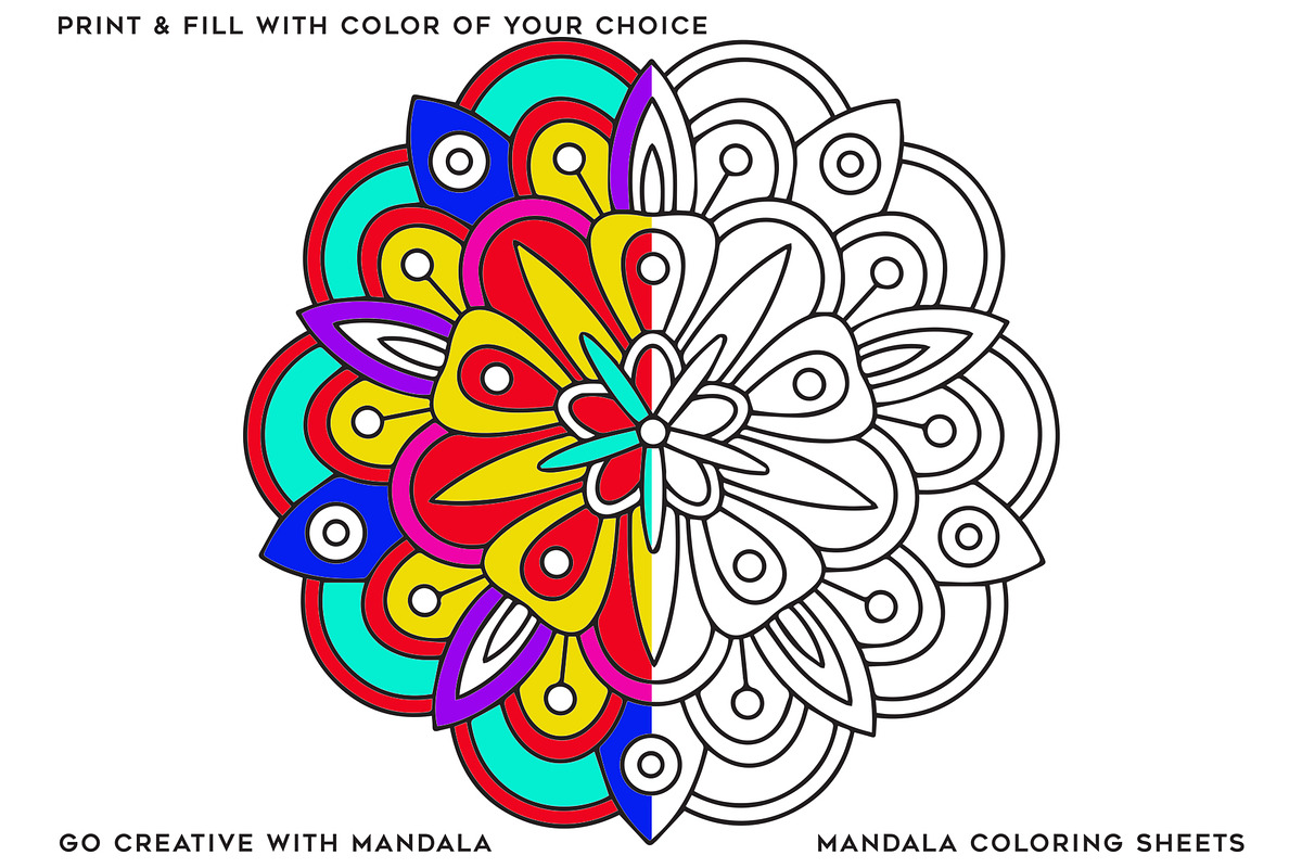 20 Mandala Coloring Pages, a Decorative Illustration by Design Unique (Photo 5 of 6)