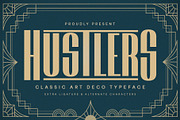 Hustlers - Art Deco Font, a Sans Serif Font by Krismagraph (Thumbnail 1 of 12)
