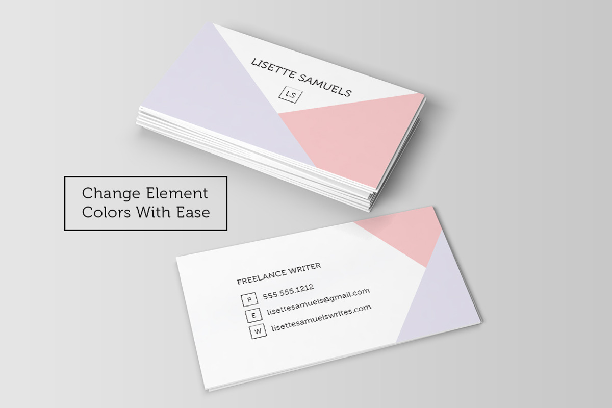 Geometric Angles Business Card, a Business Card Template by Charming Ink (Photo 2 of 3)
