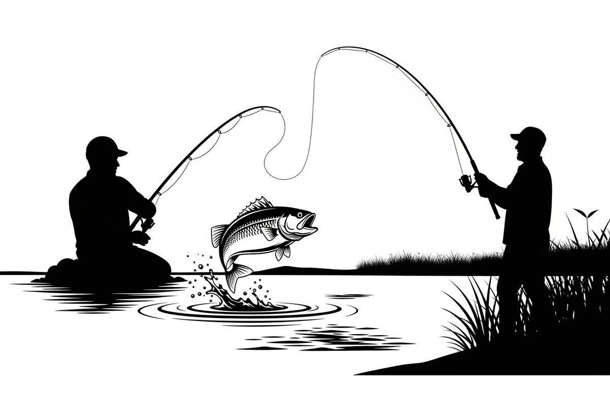 Fishing Silhouette Vector Bundle, an Illustration by hafijul (Photo 33 of 51)