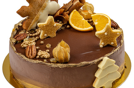 Christmas cake with gingerbread, a Background Photo by Grafvision photography