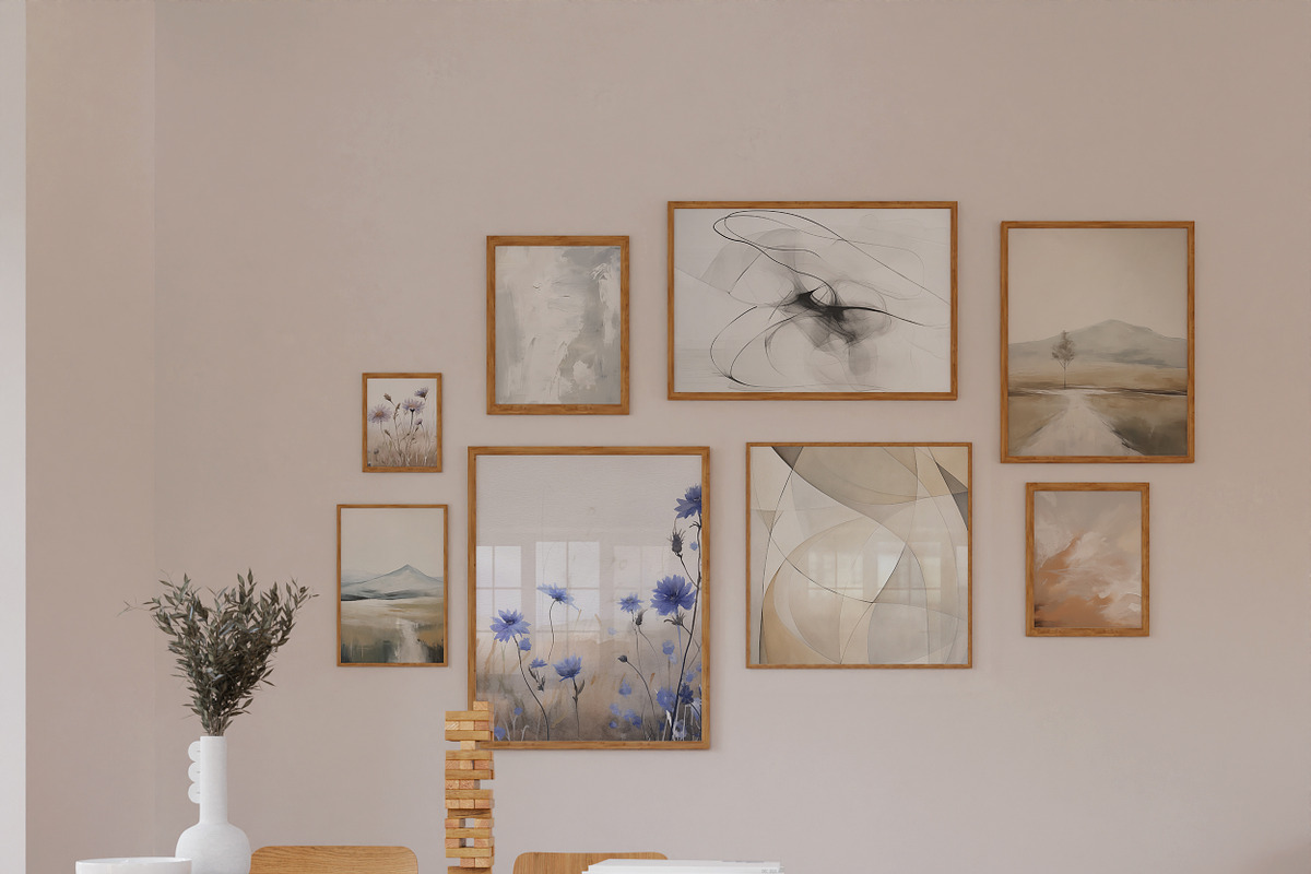 Neutral Minimalist Abstract Prints, a Background Graphic by Laras Wonderland (Photo 6 of 10)