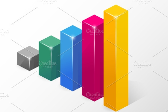 Vector Colored Bar Chart
