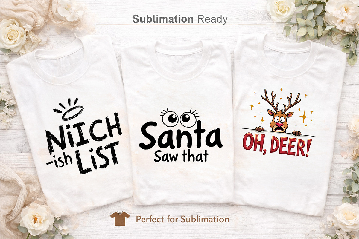 Funny Sarcastic Christmas PNG Bundle, an Illustration by Artnoy (Photo 7 of 8)