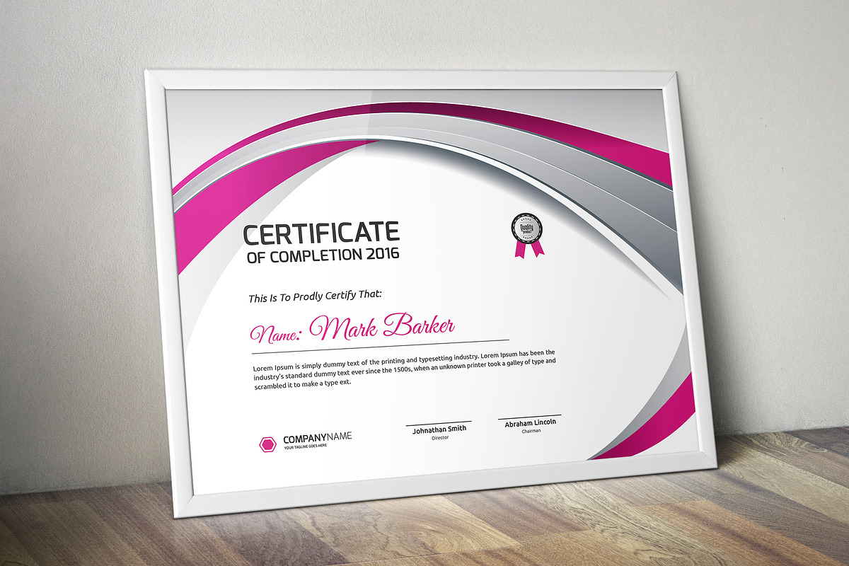 Certificate Word | PSD | AI, a Stationery Template by Curve Design (Photo 3 of 3)