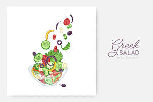 Greek Salad Illustration