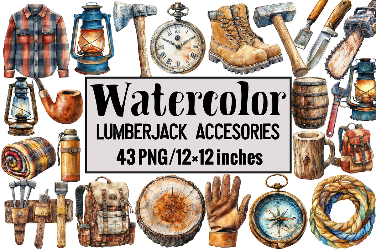 Lumberjack Accesories, an Illustration by Design Market (Photo 1 of 3)