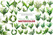 Watercolor Lily clipart, an Illustration by Designworld (Thumbnail 1 of 4)