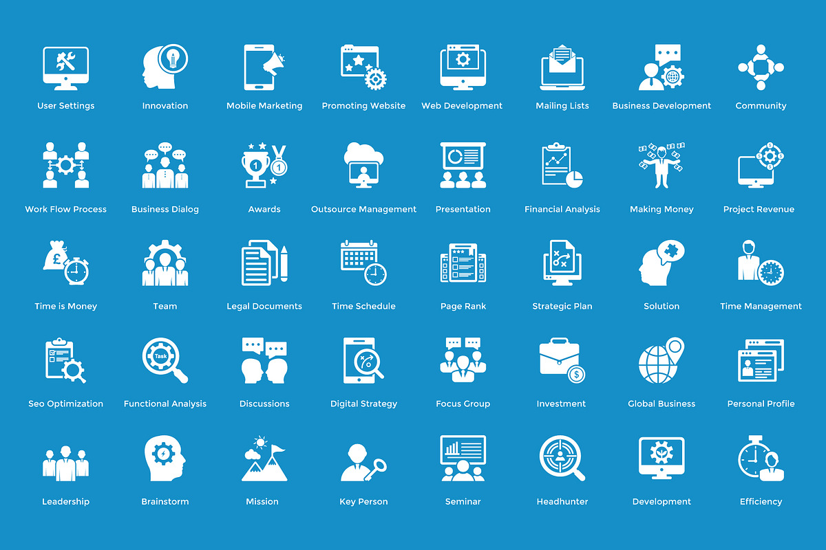 224 Project Managment Vector Icons, a Solid Icon by Vectors Market (Photo 2 of 7)