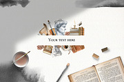 Dark Academia watercolor clipart set, an Education Illustration by Color Hugs Art (Thumbnail 5 of 10)