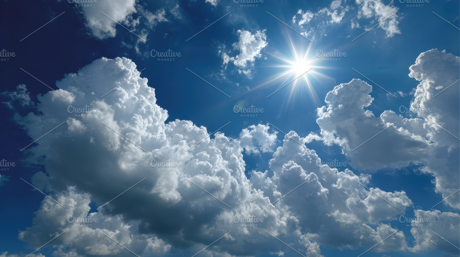 Bright Sun Shining Through Fluffy Wh, a Photo by Pixeness Studio