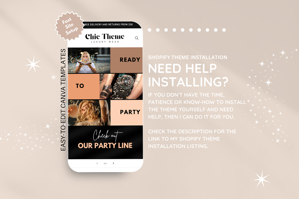 Chic Black & Rose Shopify Theme, a Shopify Template by SunshineStudioBoutique (Photo 9 of 10)