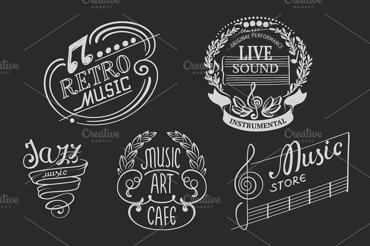 Retro Music Illustrations & Decor, a Decorative Illustration by Adiemus (Photo 5 of 6)