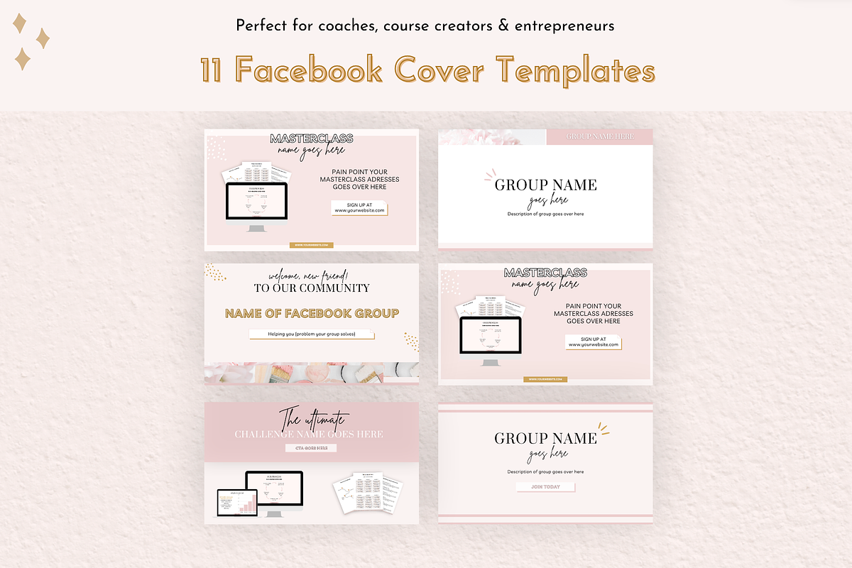 Facebook Templates Group Canva, a Social Media Template by Cate Creates
