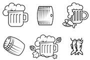 Beer and alcohol symbols, an Outline Icon by Vector Tradition (Thumbnail 2 of 3)
