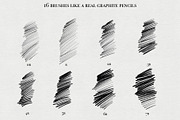 Graphite Pencils for Procreate, a Brush Add-On by Jenteva Art (Thumbnail 3 of 11)