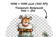 Tiger Birthday Party Safari Cliparts, a Graphic by one-touch (Thumbnail 8 of 17)
