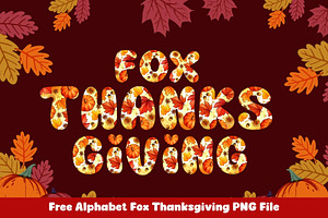 Fox Thanksgiving Color Font