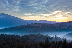 Early morning spring Carpathian mountains, a Nature Photo by YuriyB