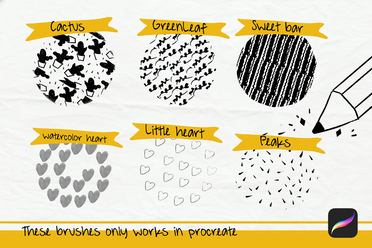 Handmade Brush Pattern - Procreate, a Brush Add-On by Eliza Moreno Illustration (Photo 2 of 5)