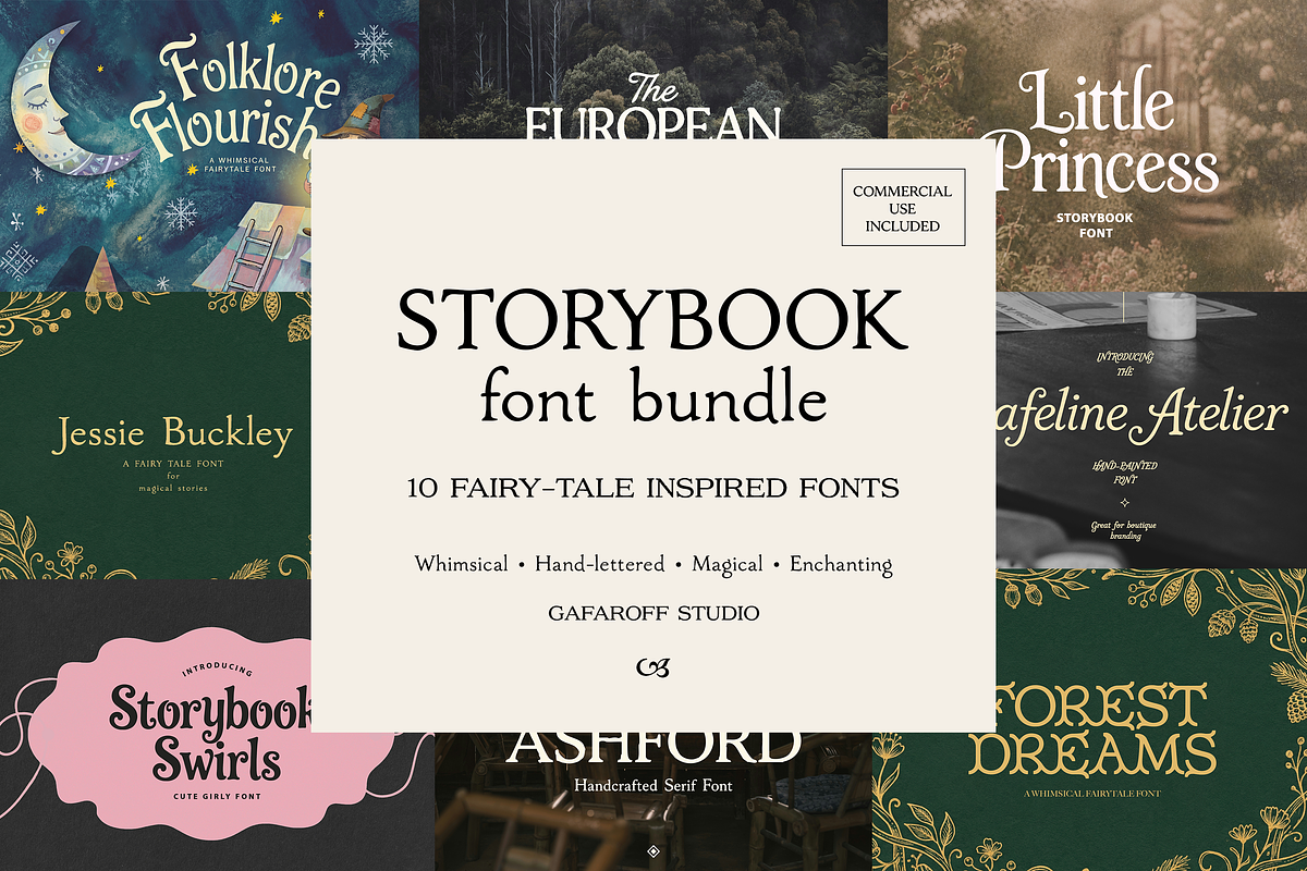 Storybook Font Bundle, a Serif Font by gafaroff studio (Photo 1 of 11)
