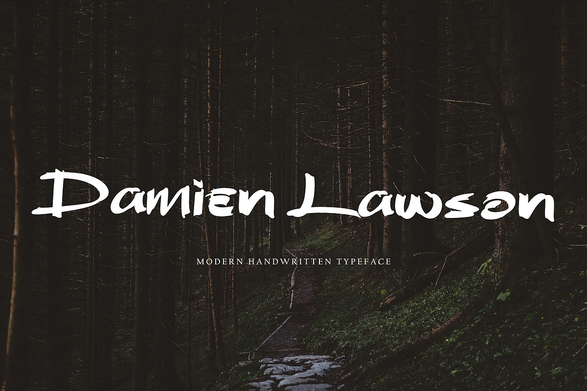Damien Lawson, a Handwritten Font by HaKi Studio (Photo 1 of 5)