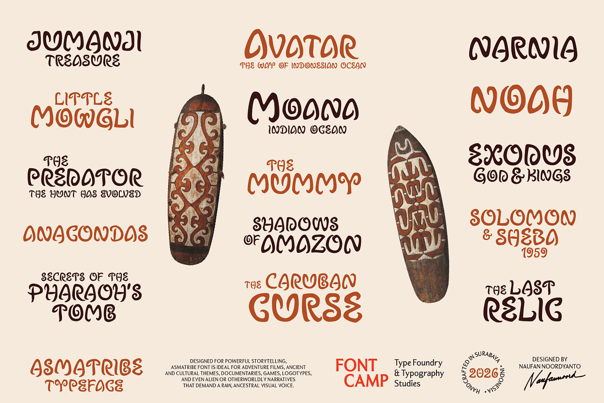 Asmatribe Font, a Handwritten Font by Fontcamp Type Foundry (Photo 9 of 12)