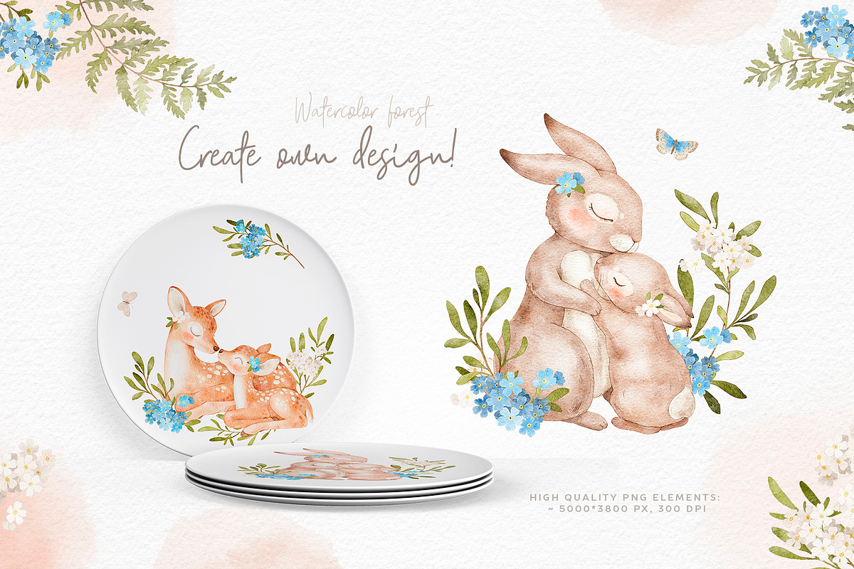 Forest Love. Moms and Baby Animals, an Animal Illustration by Alamella (Photo 3 of 16)