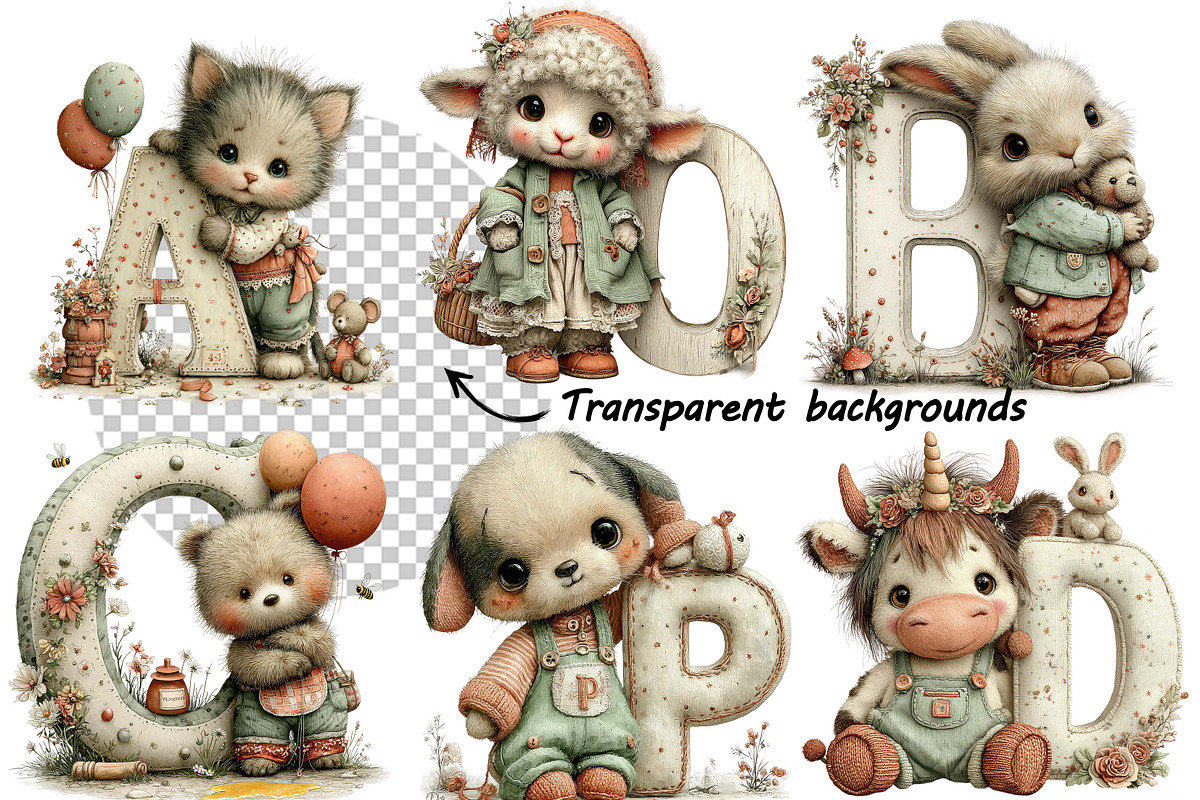Whimsical Baby Alphabet Clipart, an Illustration by one-touch (Photo 10 of 10)