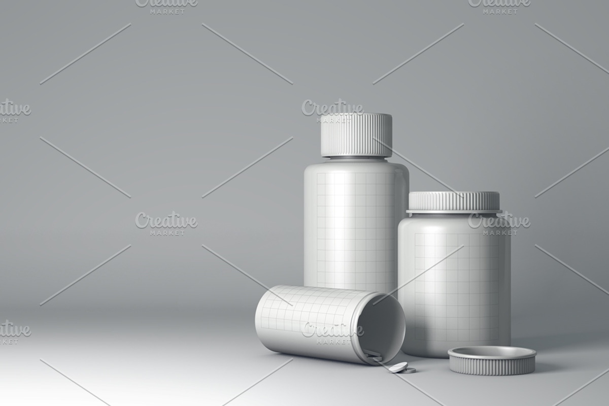 Medicines Packaging Mock-Up, a Cups & Container Mockup by maximmmmum (Photo 5 of 7)