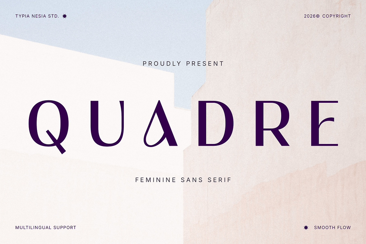 Quadre – Luxury Beauty Elegant Sans, a Sans Serif Font by Typia Nesia (Photo 1 of 10)