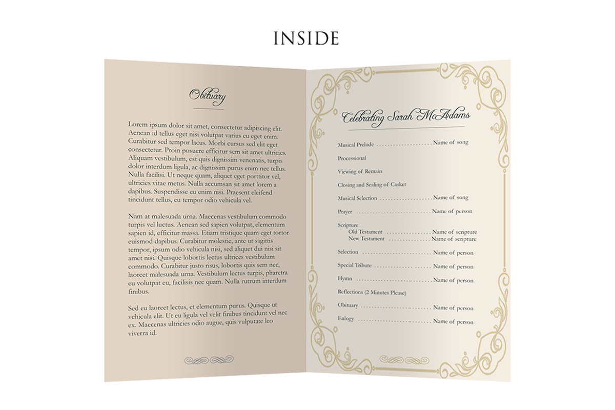Funeral Program Template, a Brochure Template by ShalexDesigns (Photo 2 of 2)